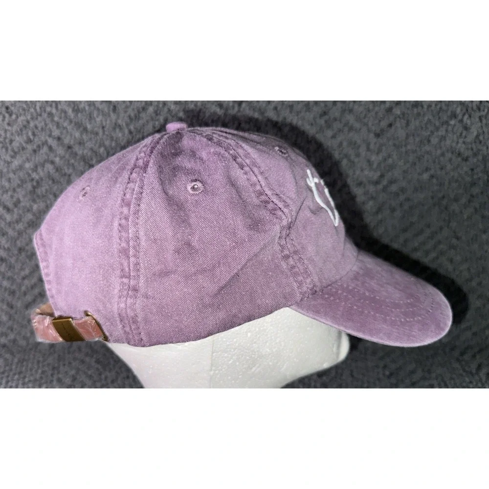 LSU Tigers Embroidered Hat Cap Women's Purple NWT Adams Cool Crown Leather Strap - Picture 4 of 8